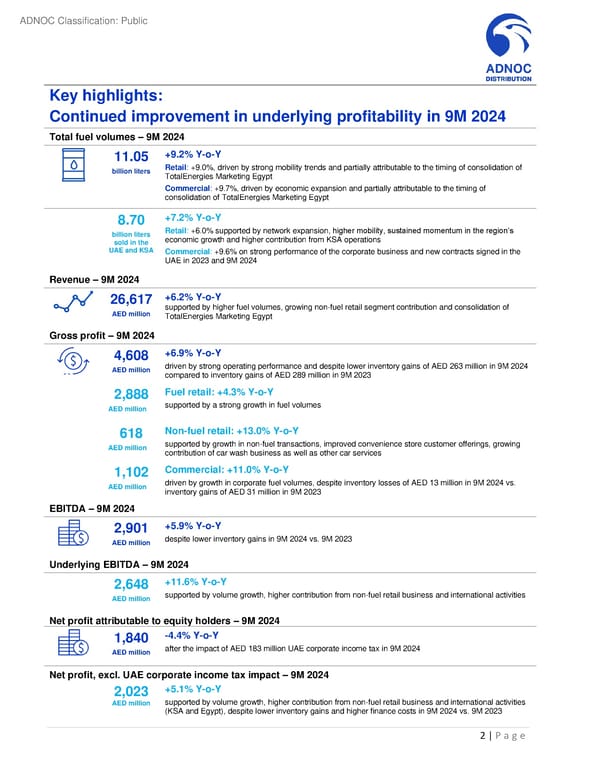 Third Quarter and Nine Months 2024 Results - Page 2