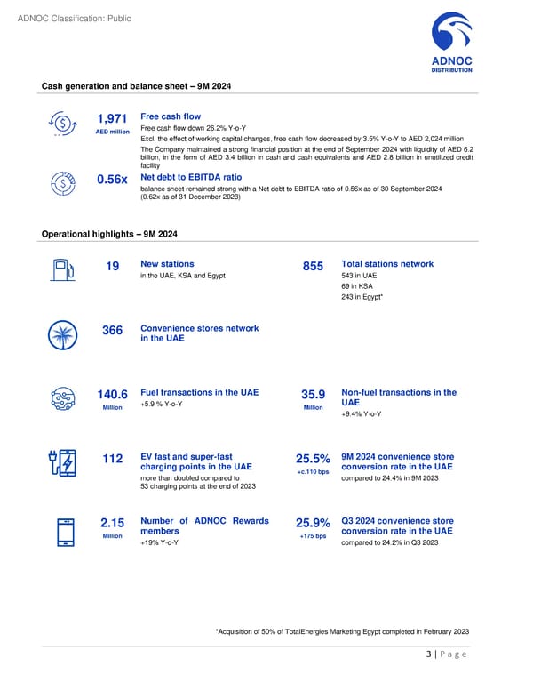 Third Quarter and Nine Months 2024 Results - Page 3