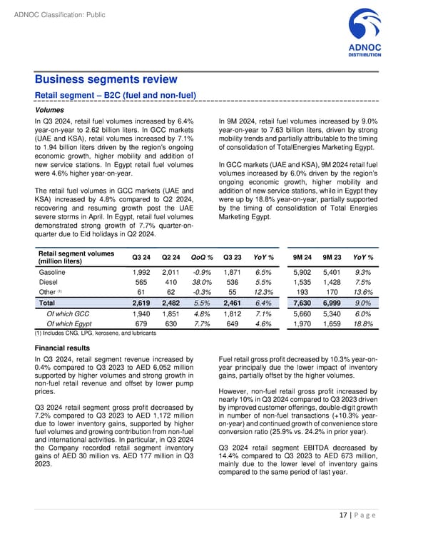 Third Quarter and Nine Months 2024 Results - Page 17