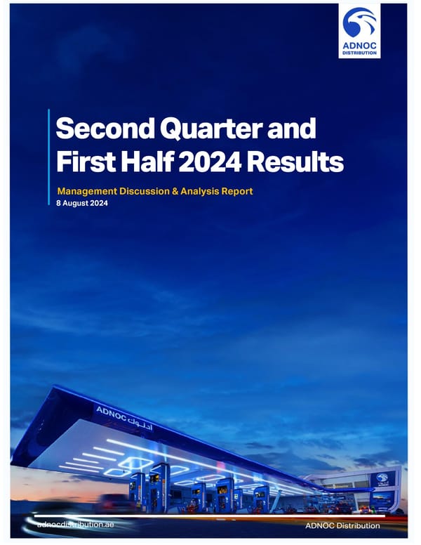 Second Quarter and First Half 2024 Results - Page 1