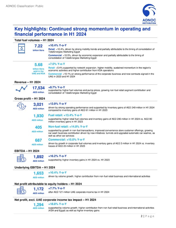 Second Quarter and First Half 2024 Results - Page 2