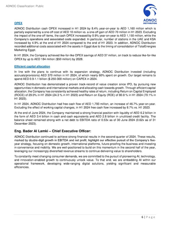 Second Quarter and First Half 2024 Results - Page 6