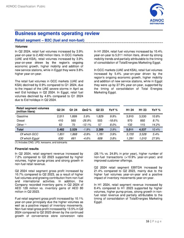 Second Quarter and First Half 2024 Results - Page 16